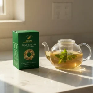 Herbal tea for cravings control , Herbal tea for digestion, Mint herbal tea, Methi herbal tea, Herbal tea for bloating, Herbal tea for feeling full, Digestive herbal tea, Weight management tea, Fenugreek tea