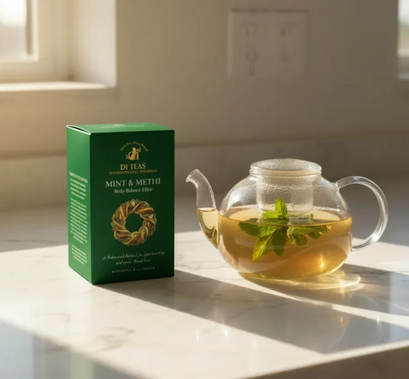 Herbal tea for cravings control , Herbal tea for digestion, Mint herbal tea, Methi herbal tea, Herbal tea for bloating, Herbal tea for feeling full, Digestive herbal tea, Weight management tea, Fenugreek tea